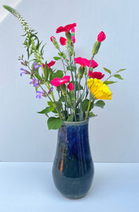 Tall Blue-Green Vase