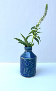 Blue Angular Bud Vase